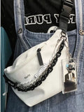 Foufurieux Fanny Bag Korea Style Women's Chest Bag Crossbody Bags Women High Pu
