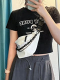 Foufurieux Fanny Bag Korea Style Women's Chest Bag Crossbody Bags Women High Pu