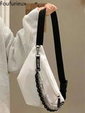 Foufurieux Fanny Bag Korea Style Women's Chest Bag Crossbody Bags Women High Pu