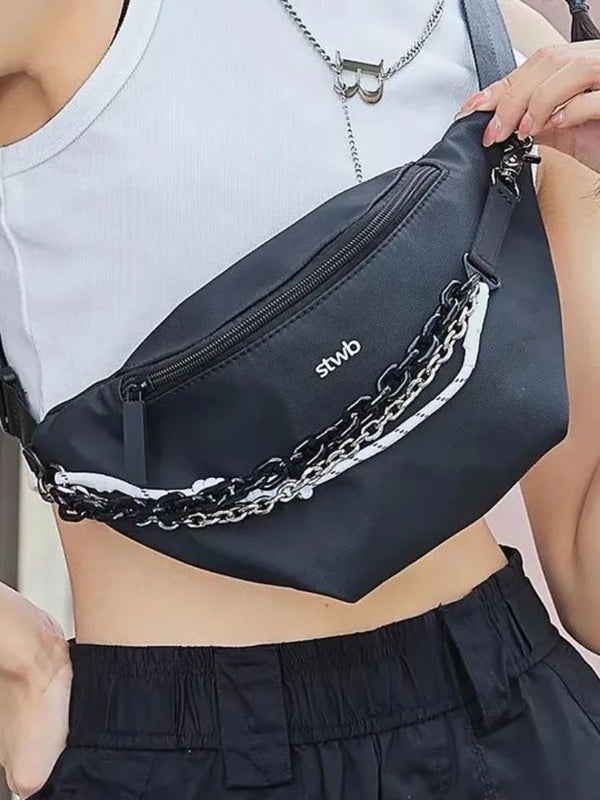 Foufurieux Fanny Bag Korea Style Women's Chest Bag Crossbody Bags Women High Pu