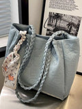 Foufurieux Summer Shoulder Bag Student Tote Bag Minimalist Printing