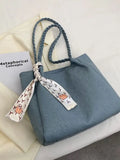 Foufurieux Summer Shoulder Bag Student Tote Bag Minimalist Printing