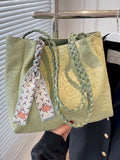 Foufurieux Summer Shoulder Bag Student Tote Bag Minimalist Printing