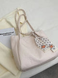 Foufurieux Summer Shoulder Bag Student Tote Bag Minimalist Printing