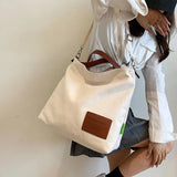 Canvas Handbag Women Large Capacity Tote Bag Commuting Shoulder Bag