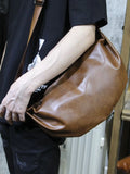Foufurieux High Pu Leather Crossbody Bag Sports Large Capacity Dumpling Bag