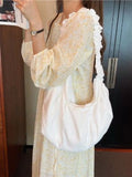 Ruched Messenger Bag Women Sling Bags Ladies Tote Large Travel Summer Beach