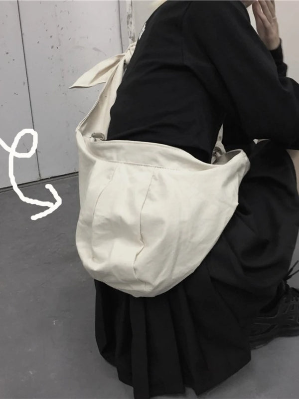 Canvas Messenger Bag Retro Style Large Capacity Tote Bag