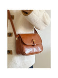 Foufurieux Women Shoulder Bags High Leather Crossbody Retro Flap Messenge