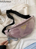 Foufurieux Women Waist Pack Clear Jelly Chest Bag Waterproof Outdoor Purse