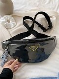 Foufurieux Women Waist Pack Clear Jelly Chest Bag Waterproof Outdoor Purse