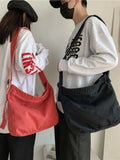 Foufurieux Slouchy Shoulder Bag Y2K Student Leisure
