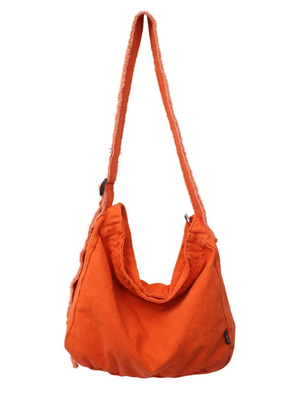 Foufurieux Slouchy Shoulder Bag Y2K Student Leisure