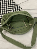 Foufurieux Slouchy Shoulder Bag Y2K Student Leisure