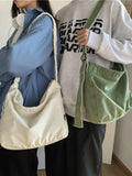 Foufurieux Slouchy Shoulder Bag Y2K Student Leisure
