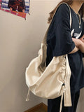 Harajuku Casual Women Canvas Tote Bag Large Capacity Shoulder Bag Crossbody Bags