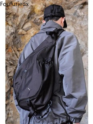 Foufurieux High Nylon Men Crossbody Bag Large Capacity Handbag