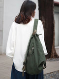 Foufurieux Japanese Canvas Backpack Large Capacity Schoolbag