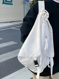 Foufurieux Japanese Canvas Backpack Large Capacity Schoolbag
