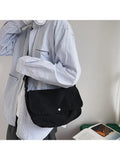 Foufurieux Japanese Casual Canvas Bag Messenger Bag Men Women Retro Shoulder Bag