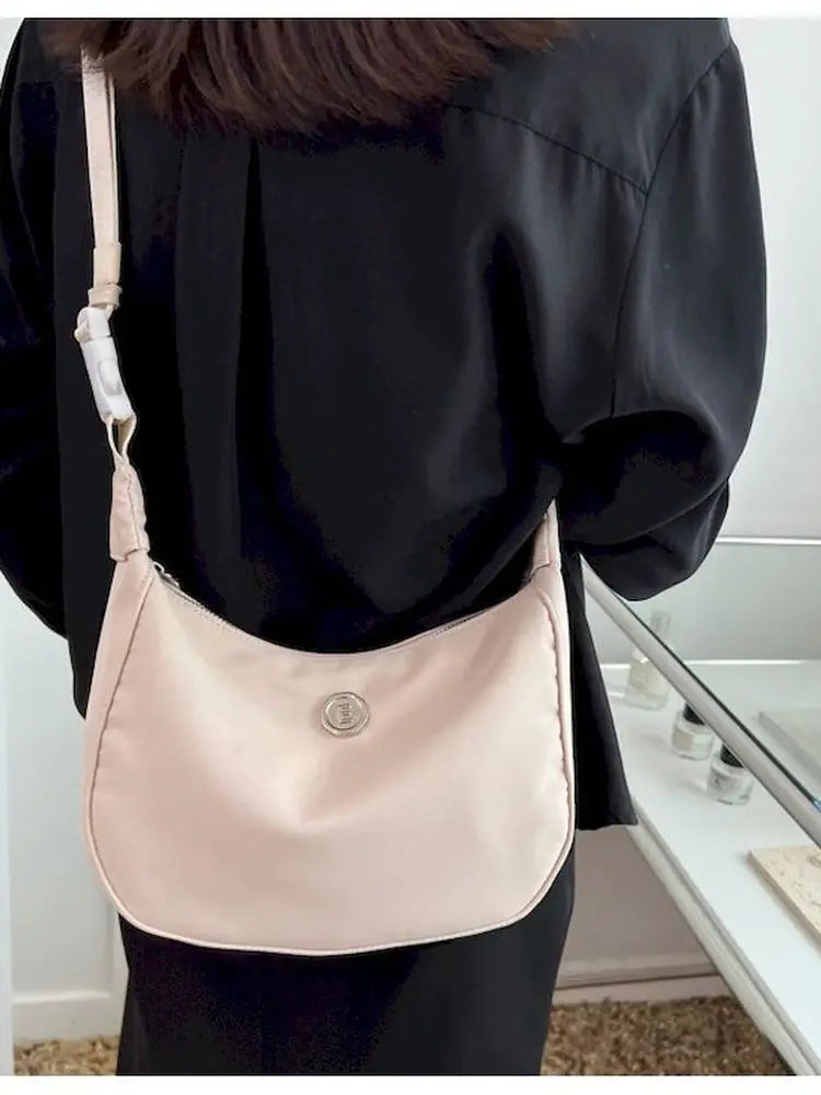 Foufurieux Pink Canvas Shoulder Bag for Woman