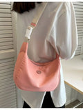 Foufurieux Pink Canvas Shoulder Bag for Woman
