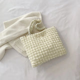 Foufurieux Ins Girl's Cloud Puff Pleated Shoulder Bag