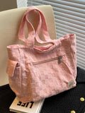Foufurieux Women Casual Tote High Female Shoulder Solid Bags Large Capacity