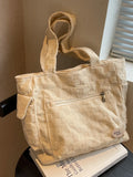 Foufurieux Women Casual Tote High Female Shoulder Solid Bags Large Capacity