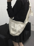 Foufurieux Lady Canvas Bag Dumpling Bag Shoulder Messenger Wide Strap