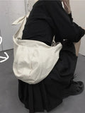Foufurieux Lady Canvas Bag Dumpling Bag Shoulder Messenger Wide Strap