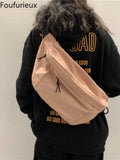 Large Capacity Canvas Fanny Pack for Men Women
