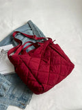 Large Capacity Tote Bags Women Shoulder Side Bag Space Cotton Shopper Shopping B