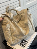 Large Capacity Tote Bags Women Shoulder Side Bag Space Cotton Shopper Shopping B