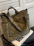 Large Capacity Tote Bags Women Shoulder Side Bag Space Cotton Shopper Shopping B