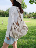 Large Capacity Women Casual Tote Soft Canvas Shoulder Messenger Bags