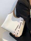 Foufurieux Large-capacity Women Shoulder Bag Pleated Style Tote Bag PU