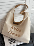 Foufurieux Canvas Shoulder Bag Women Summer Style Tote Bag