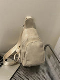 Foufurieux Leather Men Bag Casual Chest Bag Messenger Shoulder Cross Bag