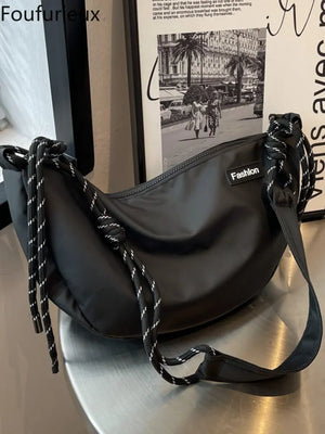 Foufurieux PVC Men Chest Bag Waterproof Zipper Outdoor Minimalist Bag Harajuku