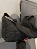 Foufurieux Plaid Quilted Crossbody Bag Pillow Messenger Bag Women