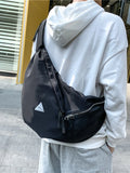Foufurieux Man Travel Shoulder Bag Chest Pack Hip Hop Street Casual Handbags
