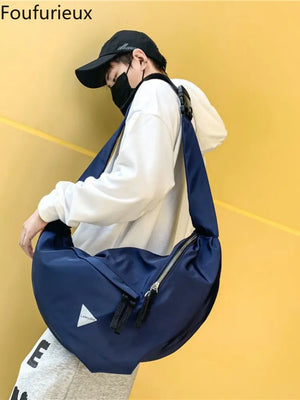 Foufurieux Man Travel Shoulder Bag Chest Pack Hip Hop Street Casual Handbags