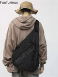 Large Capacity Chest Bag Japanese Casual Shoulder Bag