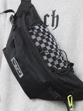 Foufurieux Men's Chest Bag Messenger Bag Shoulder Bag Canvas Sports Bag