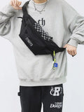 Foufurieux Men's Chest Bag Messenger Bag Shoulder Bag Canvas Sports Bag