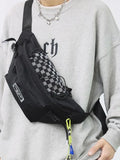 Foufurieux Men's Chest Bag Messenger Bag Shoulder Bag Canvas Sports Bag
