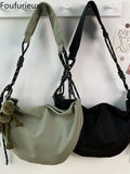 Foufurieux Men's Women's Shoulder Bag Leisure Student Bag
