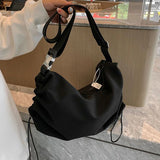 Casual Shoulder Bag Unisex Solid Crossbody Canvas