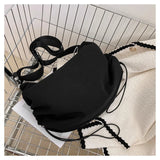 Casual Shoulder Bag Unisex Solid Crossbody Canvas